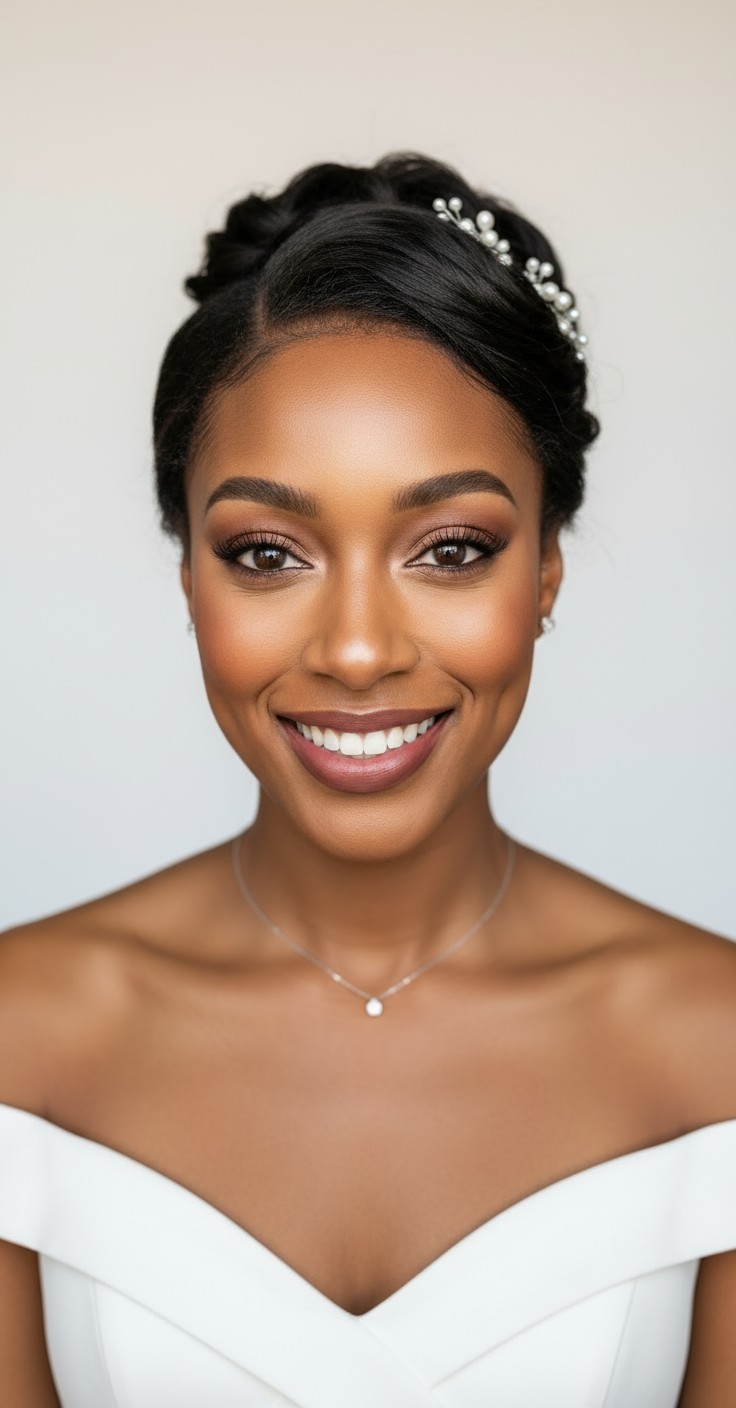 After Wavy Updo Wedding Hair